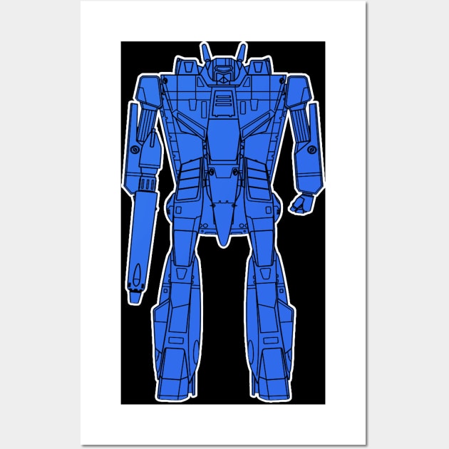 Design blue Wall Art by Robotech/Macross and Anime design's